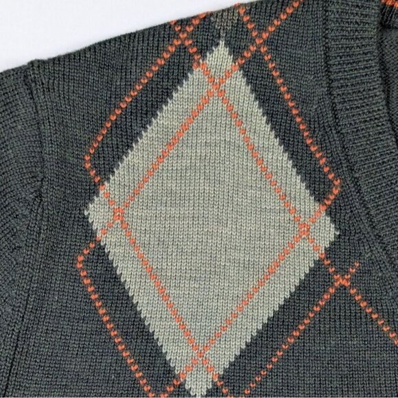 Brooks Brothers Argyle Sweater Mens Large Academia Preppy 100% Merino Wool - Picture 7 of 8